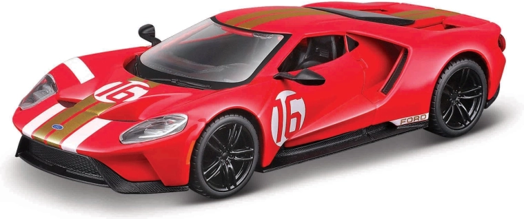 Modello da corsa Bburago 2022 Ford GT Heritage Edition 1:32 rosso