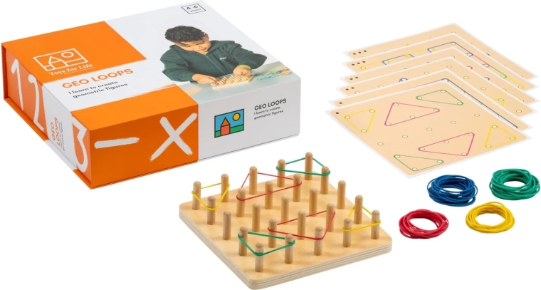 Toys for life tavoletta geoboard con schede modello