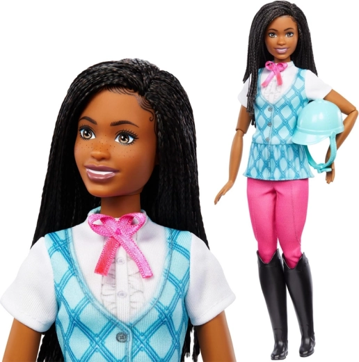 Mattel Barbie Mysteries bambola equestre Brooklyn con casco