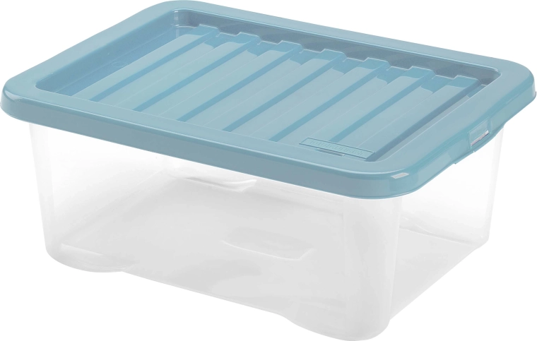 Scatola portaoggetti in plastica con coperchio HEIDRUN Quasar 18 l