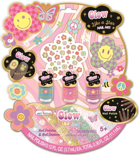 Set di smalti e adesivi per unghie per bambini