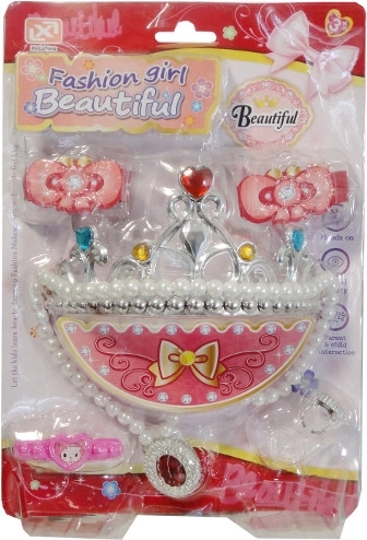 Gioielli reali con corona e collana di perle per bambini