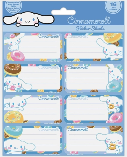 My Melody etichette nome per quaderni
