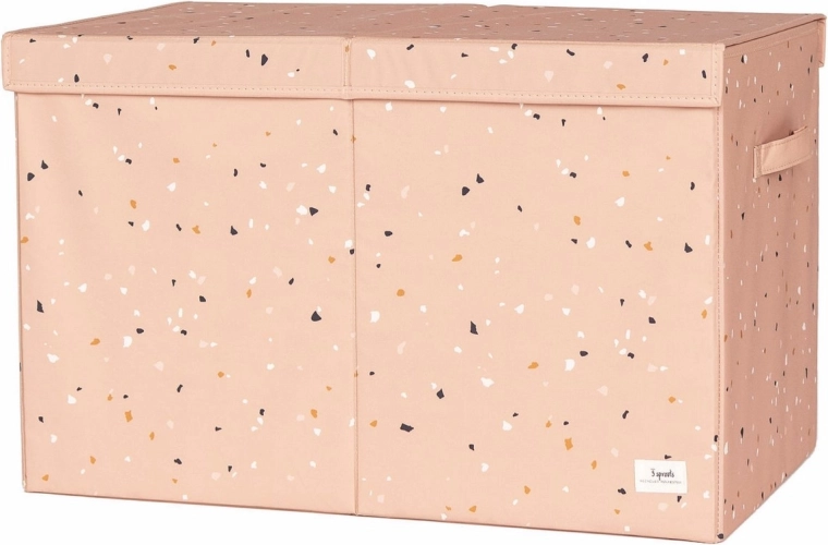 Baule per giocattoli 3 Sprouts recycled terrazzo clay