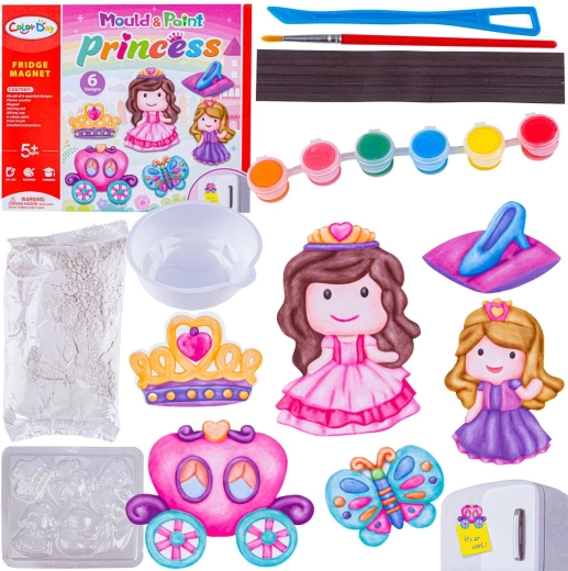 Set creativo per realizzare magneti in gesso principesse – DIY