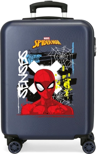 Valigia rigida per bambini Spider-Man Graffiti blu scuro 55 cm, 34 l