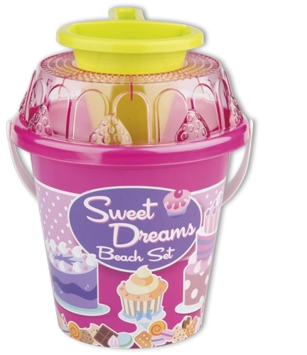 Androni set da sabbia con imbuto decoratore medio – Rosa