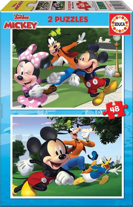Puzzle Mickey e amici 2x48 pezzi
