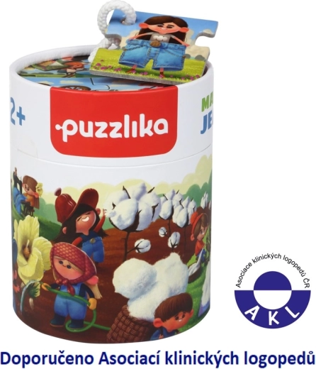 Puzzlika produzione di jeans – puzzle narrativo educativo per bambini, 15 pezzi