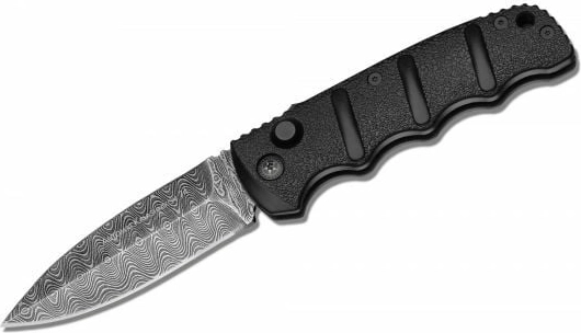 Böker Plus AKS-74 Damast coltello automatico da collezione 8,5 cm