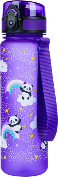 Bottiglia Tritan per bere con motivo Panda e arcobaleno 500 ml