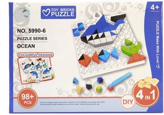 Puzzle componibile animali marini 98 pezzi