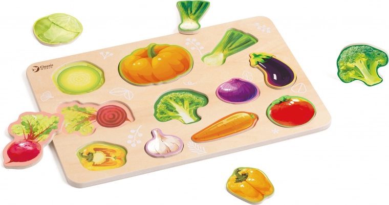 Puzzle Montessori in legno verdure CLASSIC WORLD