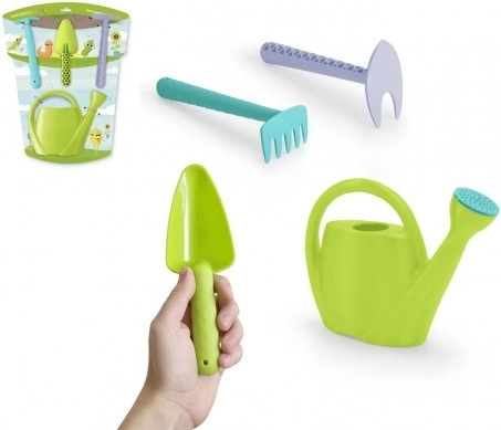 Set di attrezzi da giardino in plastica per bambini 4 pezzi
