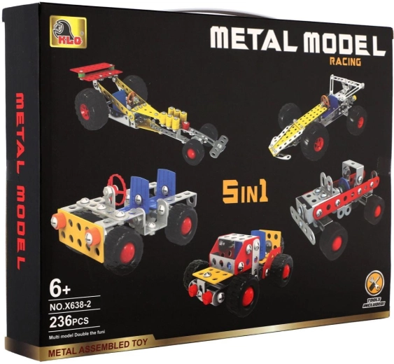 Costruzioni in metallo 5in1 – auto, 236 pezzi
