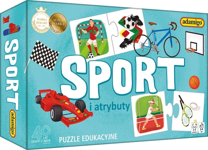 Sport e accessori – puzzle educativo per bambini 3+