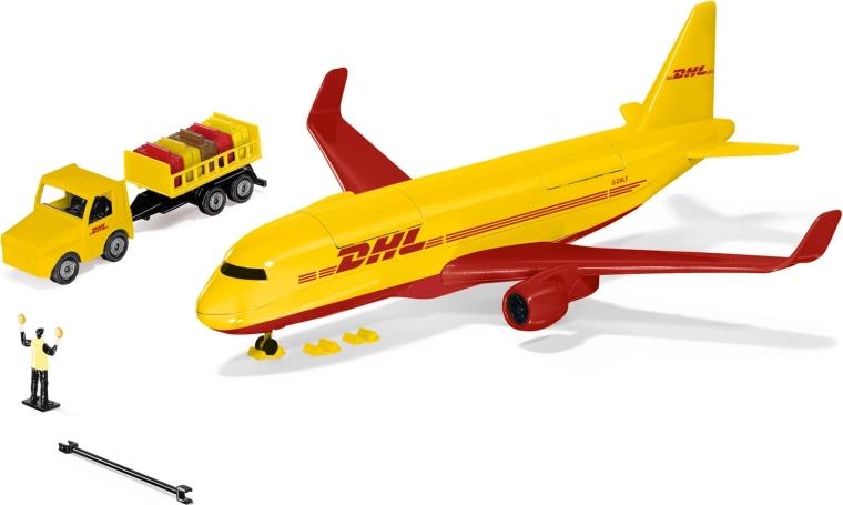 Aereo cargo DHL Siku World con accessori