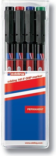 Pennarello indelebile Edding 141 F – set da 4 pz