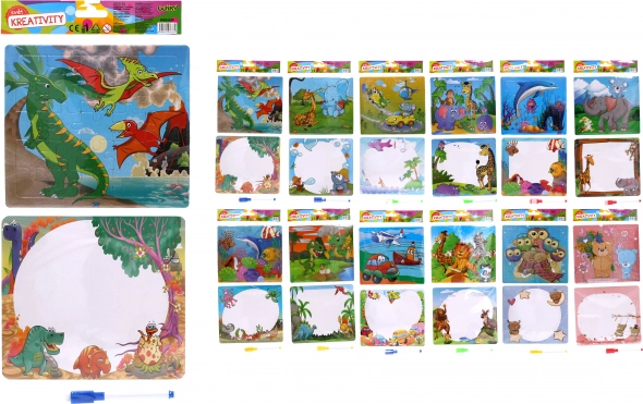 Set creativo - puzzle + 1 pennarello