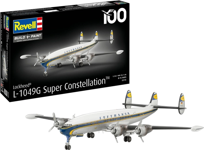 Modello in plastica Lockheed L-1049G Super Constellation Lufthansa 1:144