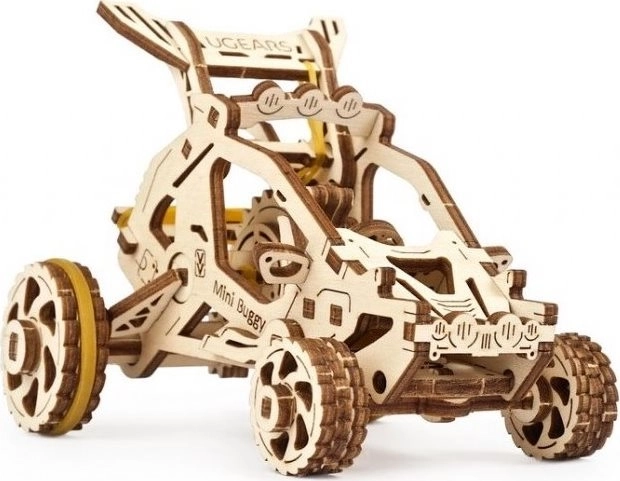 Puzzle 3D meccanico in legno mini buggy UGEARS, 80 pezzi