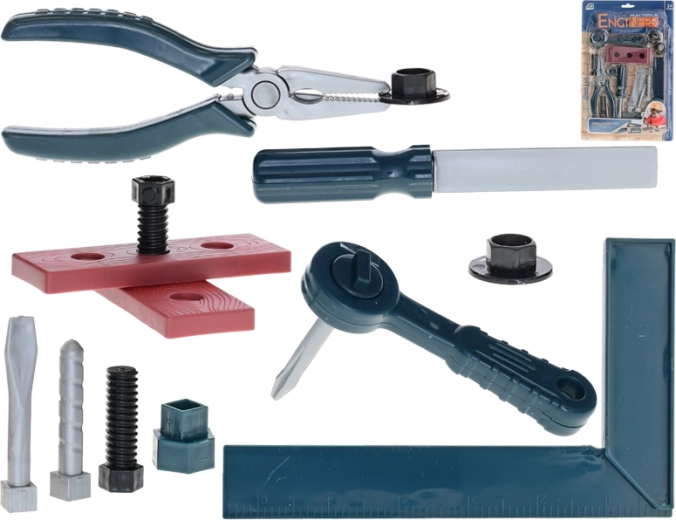 Set di attrezzi per bambini 14 pz su blister