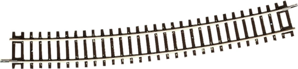 Roco Line binario curvo R10 con traversine in legno
