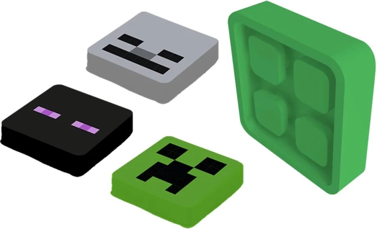 Pixie crew Minecraft distintivo riflettente con multipixel