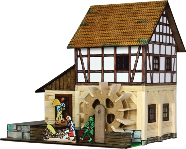 Mulino ad acqua a graticcio - kit in legno