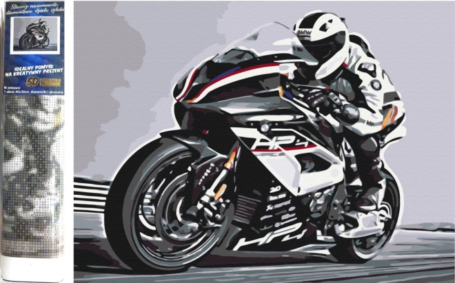 Pittura con diamanti NORIMPEX – moto stradale 30 × 40 cm