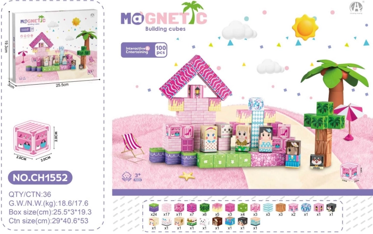 Cubi magnetici 3D – set da 100 pezzi