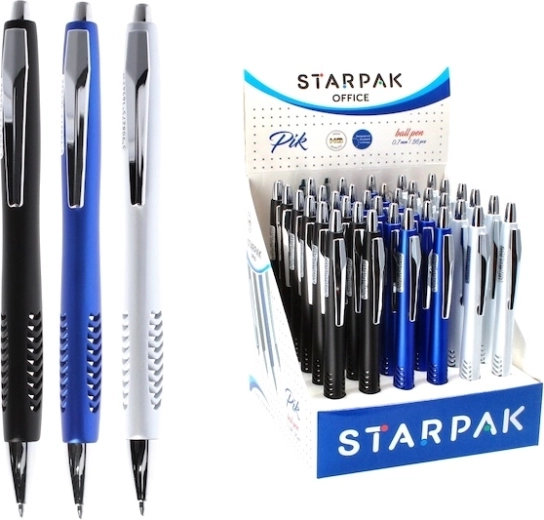 Penna a sfera a scatto per scuola e ufficio, 0,7 mm (3 colori) - 1 pezzo