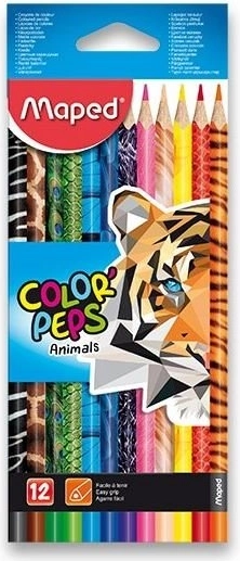 MAPED pastelli triangolari Color'Peps Animals, 12 pezzi