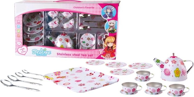 Set da tè in latta per bambini 19 pz