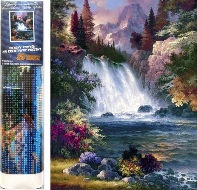 Set per pittura diamantata - cascata nel paesaggio