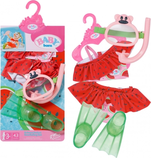 BABY born set per lo snorkeling per bambola 43 cm