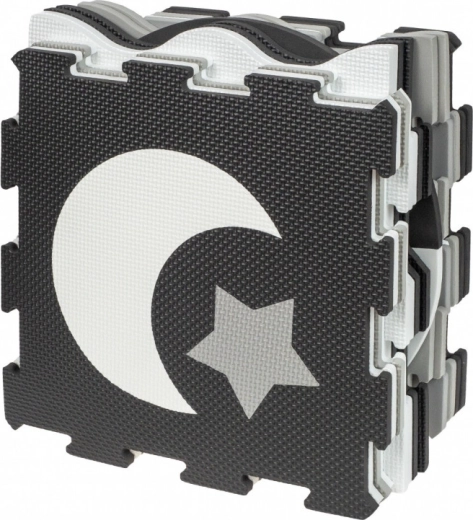 Tappetino in schiuma per bambini bianco‑nero