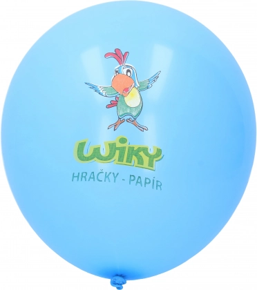 Palloncino blu con stampa WIKY 30 cm – confezione da 100 pezzi