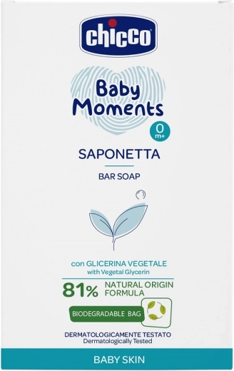 Chicco Baby Moments sapone solido per le mani con glicerina vegetale 100 g