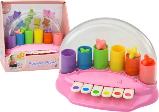 Pianolino interattivo rosa con stelline sparanti