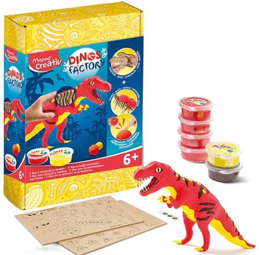 Fabbrica creativa di dinosauri – puzzle in legno 3D e plastilina Tyrannosaurus rex
