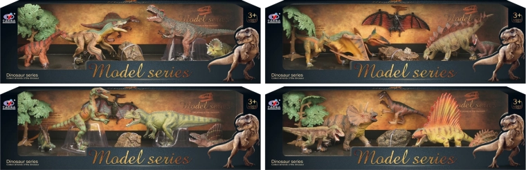 Mondo dei Dinosauri – set di figurine di dinosauri, 4 tipi