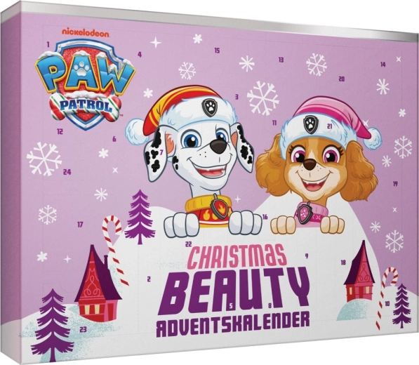 Calendario dell'Avvento cosmetico per bambini Paw Patrol rosa