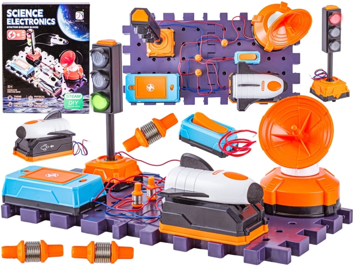 Kit sperimentale scientifico con circuito elettronico – semaforo e razzo