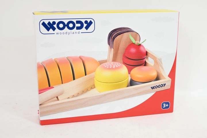 WOODY vassoio in legno con colazione da tagliare - 1 pezzo