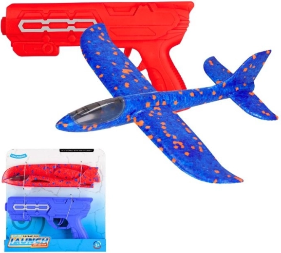 Aereo in schiuma da lanciare con lanciatore (2 colori)