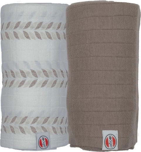 Lodger swaddler Solid matcha set 2 pz 110 x 110 cm birch/buffalo