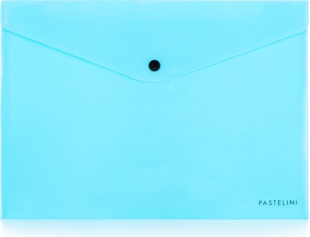 Busta con bottone A4 PASTELINI blu