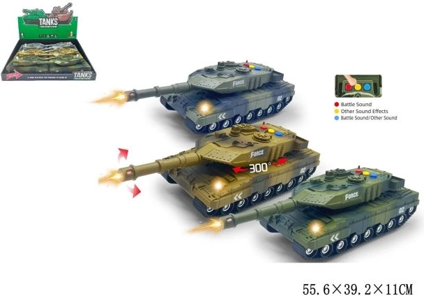 Carro armato con effetti luminosi e sonori - 1 pezzo
