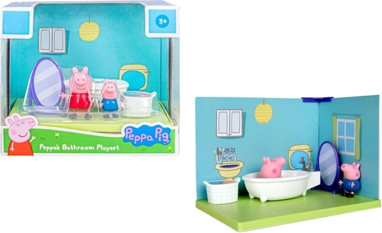 Peppa Pig set bagno con 2 personaggi